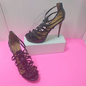 Hey Se Mey Black Patent Heels Size 43. Womens 11